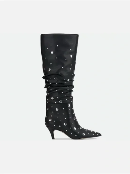 Jessica Simpson women’s Naevy wide calf kitten heel Knee-High Boot Sz 8 - Picture 2 of 5